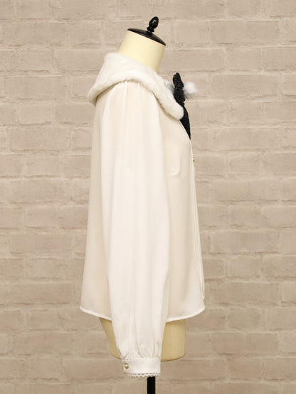 Étoile Tweed ファーティペットブラウス ｜Amavel（アマベル）公式サイト