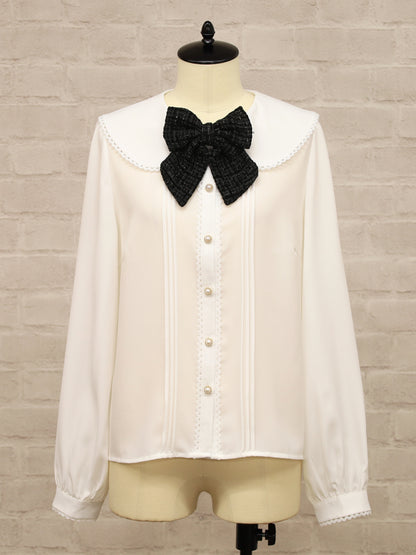 Étoile Tweed ファーティペットブラウス ｜Amavel（アマベル）公式サイト