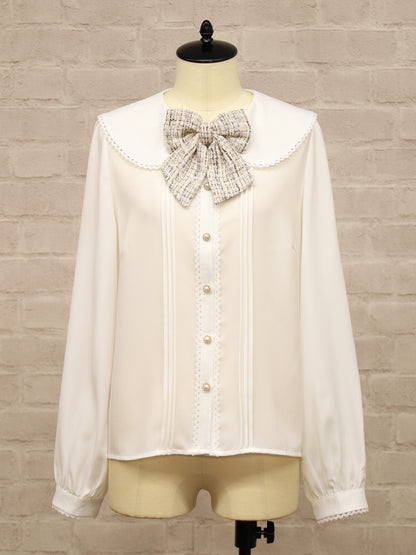 Étoile Tweed ファーティペットブラウス ｜Amavel（アマベル）公式サイト