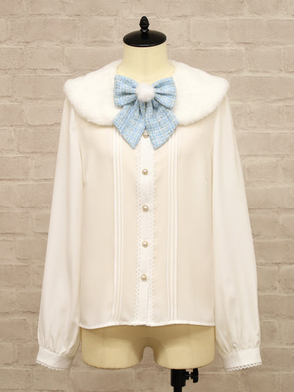 Étoile Tweed ファーティペットブラウス ｜Amavel（アマベル）公式サイト