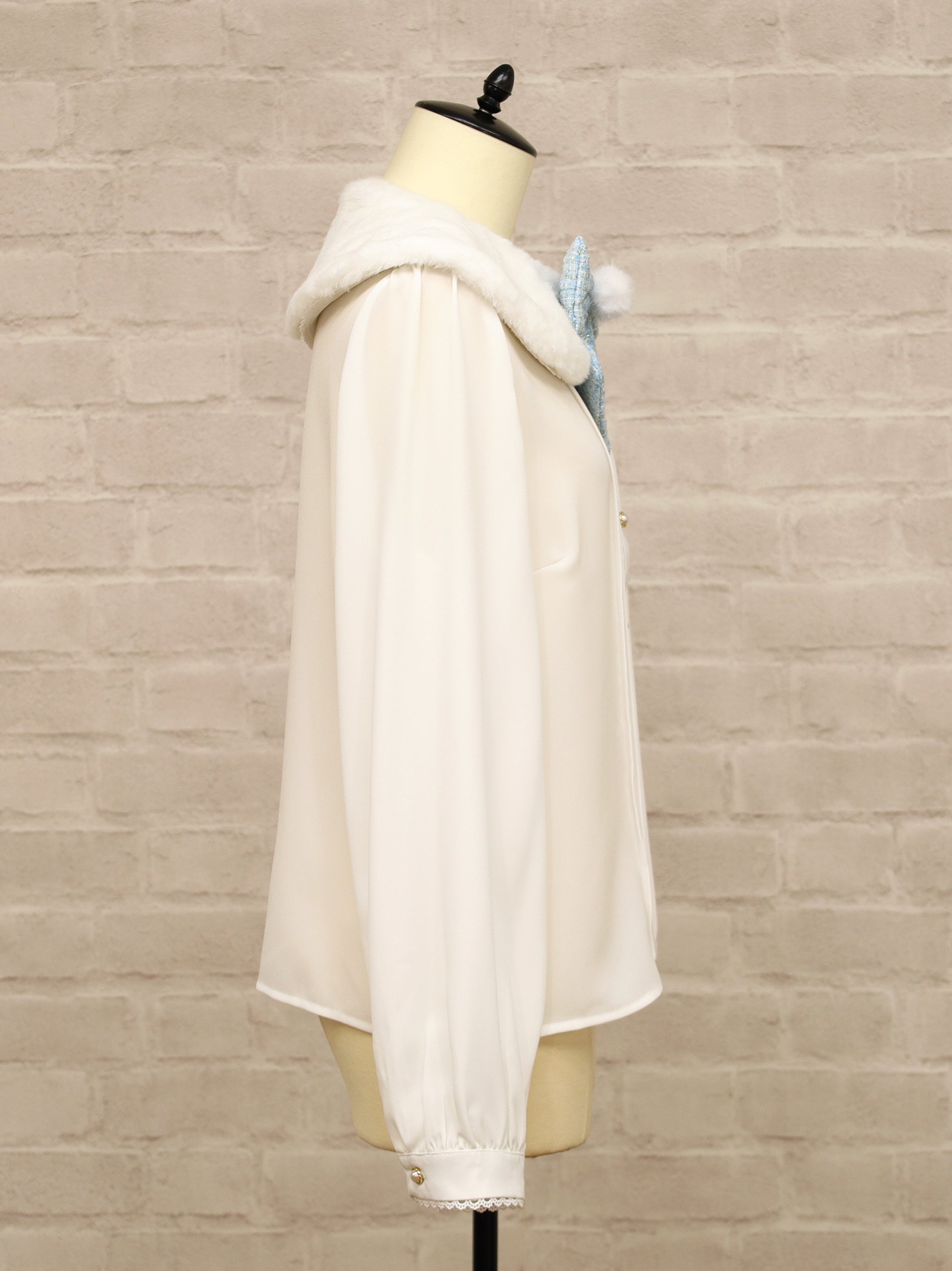 Étoile Tweed ファーティペットブラウス ｜Amavel（アマベル）公式サイト