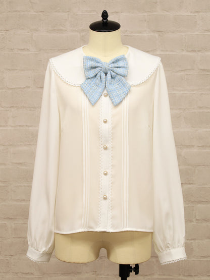 Étoile Tweed ファーティペットブラウス ｜Amavel（アマベル）公式サイト