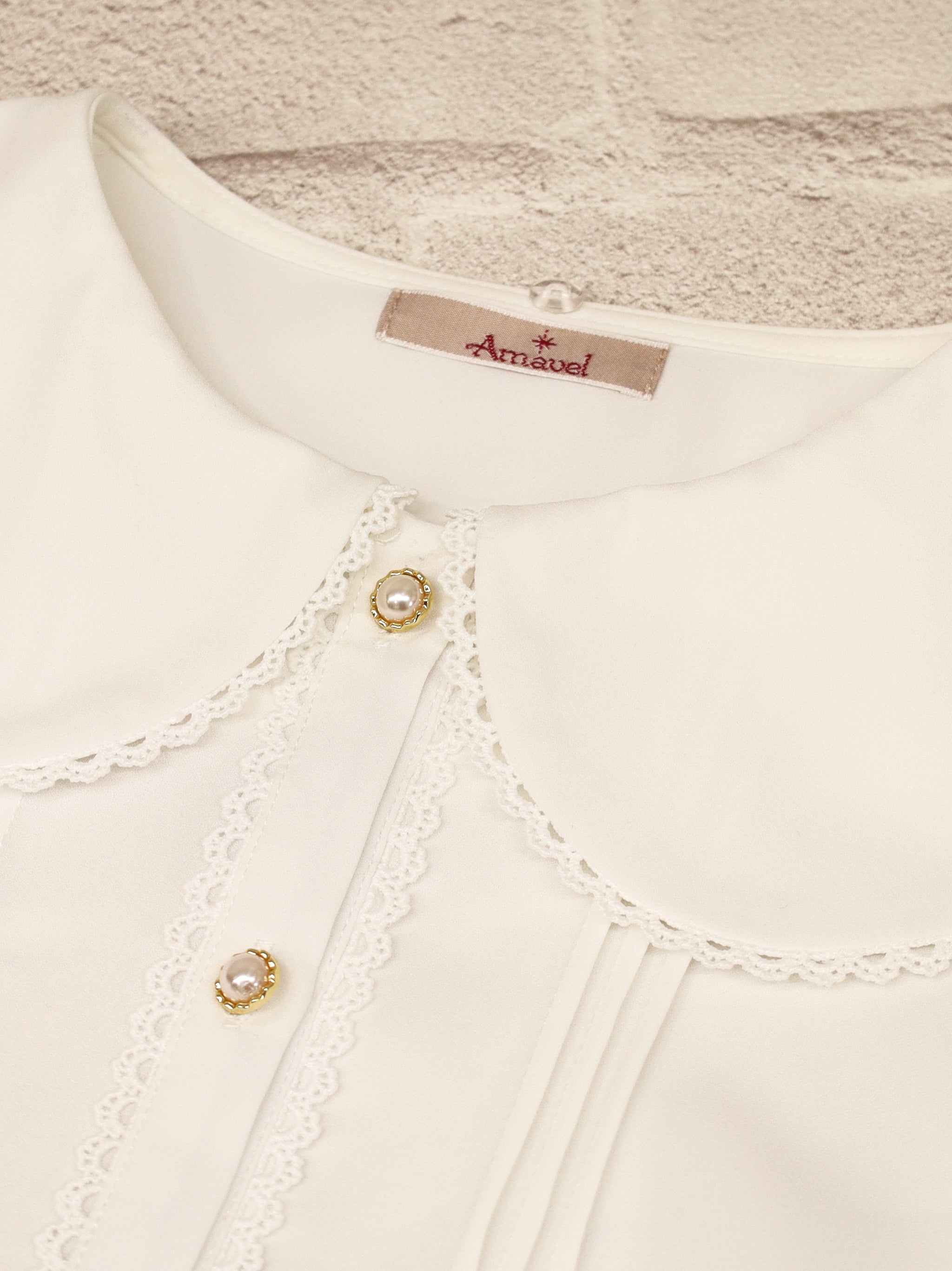 Étoile Tweed ファーティペットブラウス ｜Amavel（アマベル）公式サイト