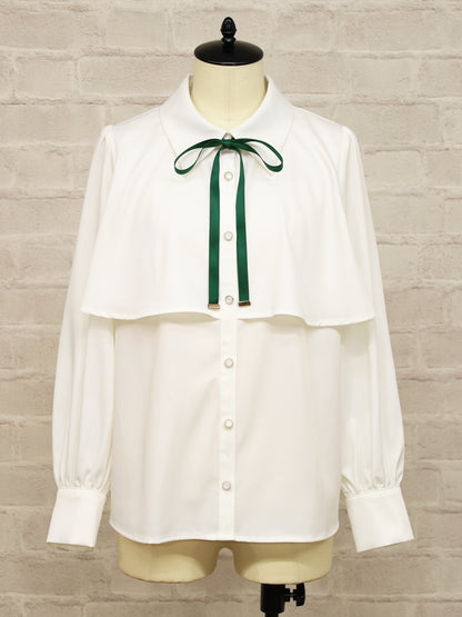 ケープ風リボンタイブラウス グリーン（Green） FREE ｜Amavel（アマベル）公式サイト