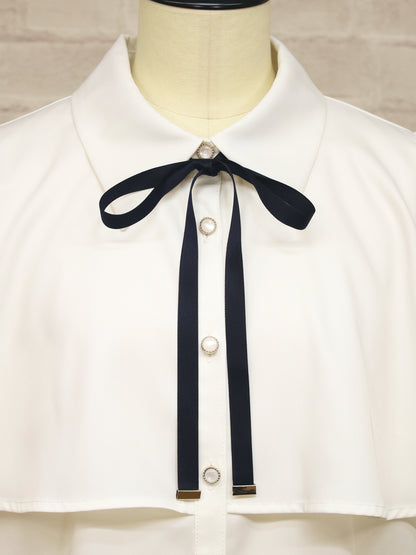 ケープ風リボンタイブラウス ｜Amavel（アマベル）公式サイト