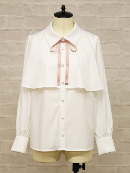 ケープ風リボンタイブラウス ピンク（Pink） FREE ｜Amavel（アマベル）公式サイト