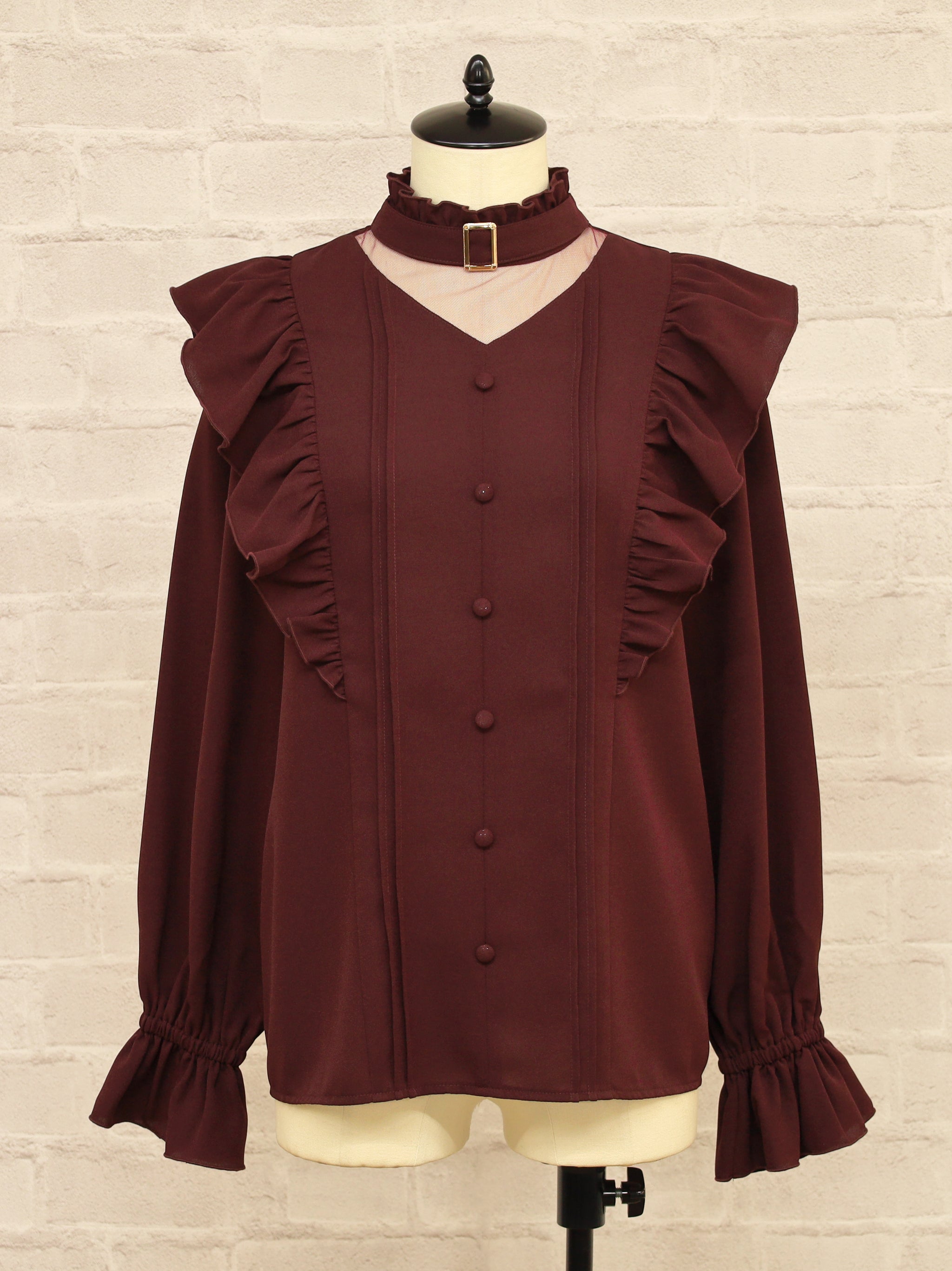 Mysterious Spice チョーカー風ブラウス ボルドー（Bordeaux） FREE ｜Amavel（アマベル）公式サイト