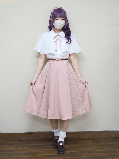 マチ切替ストライプミドル丈スカート ピンク（Pink） FREE ｜Amavel（アマベル）公式サイト