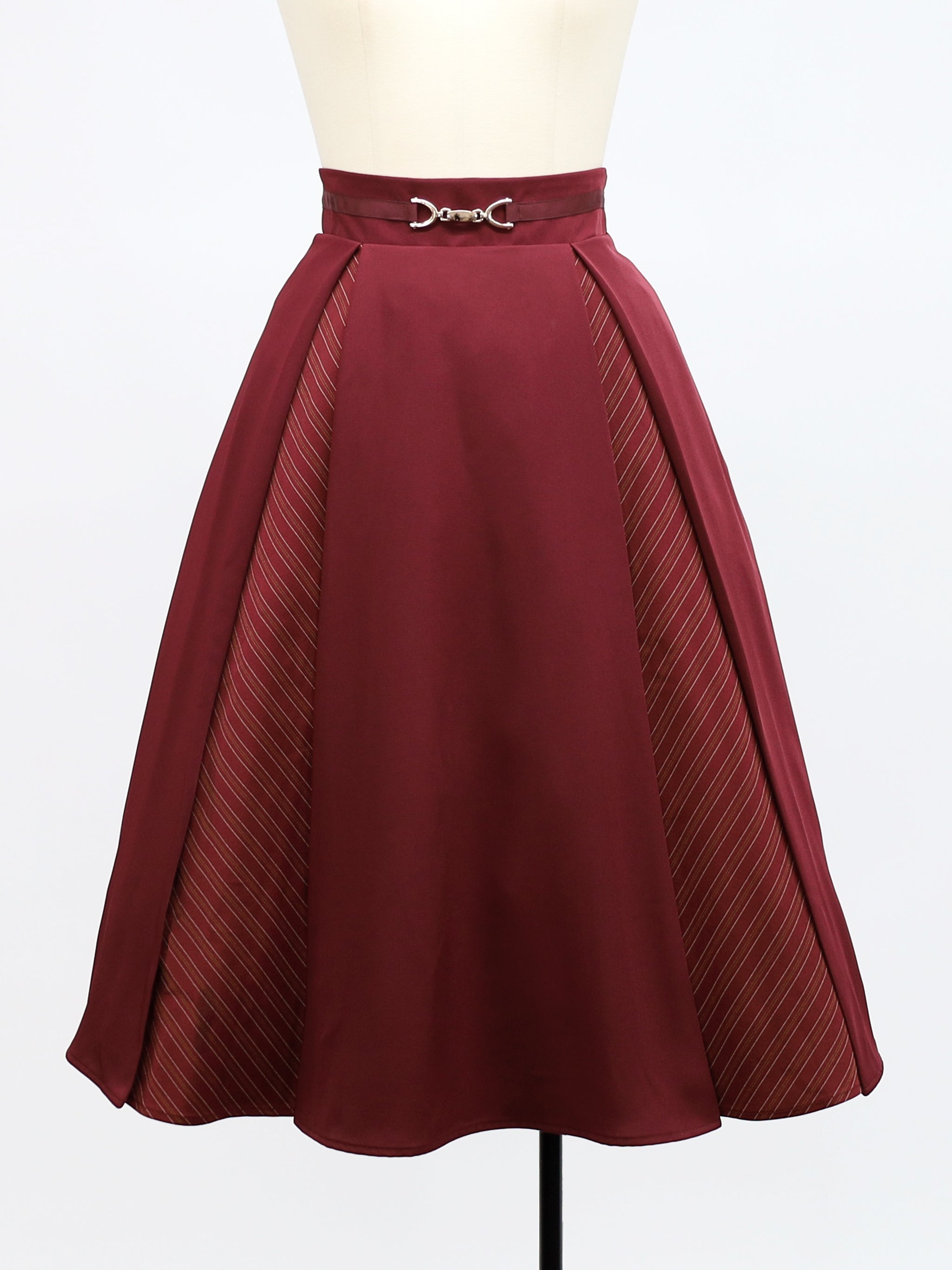 メンバーズセール対象】マチ切替ストライプミドル丈スカート – Amavel