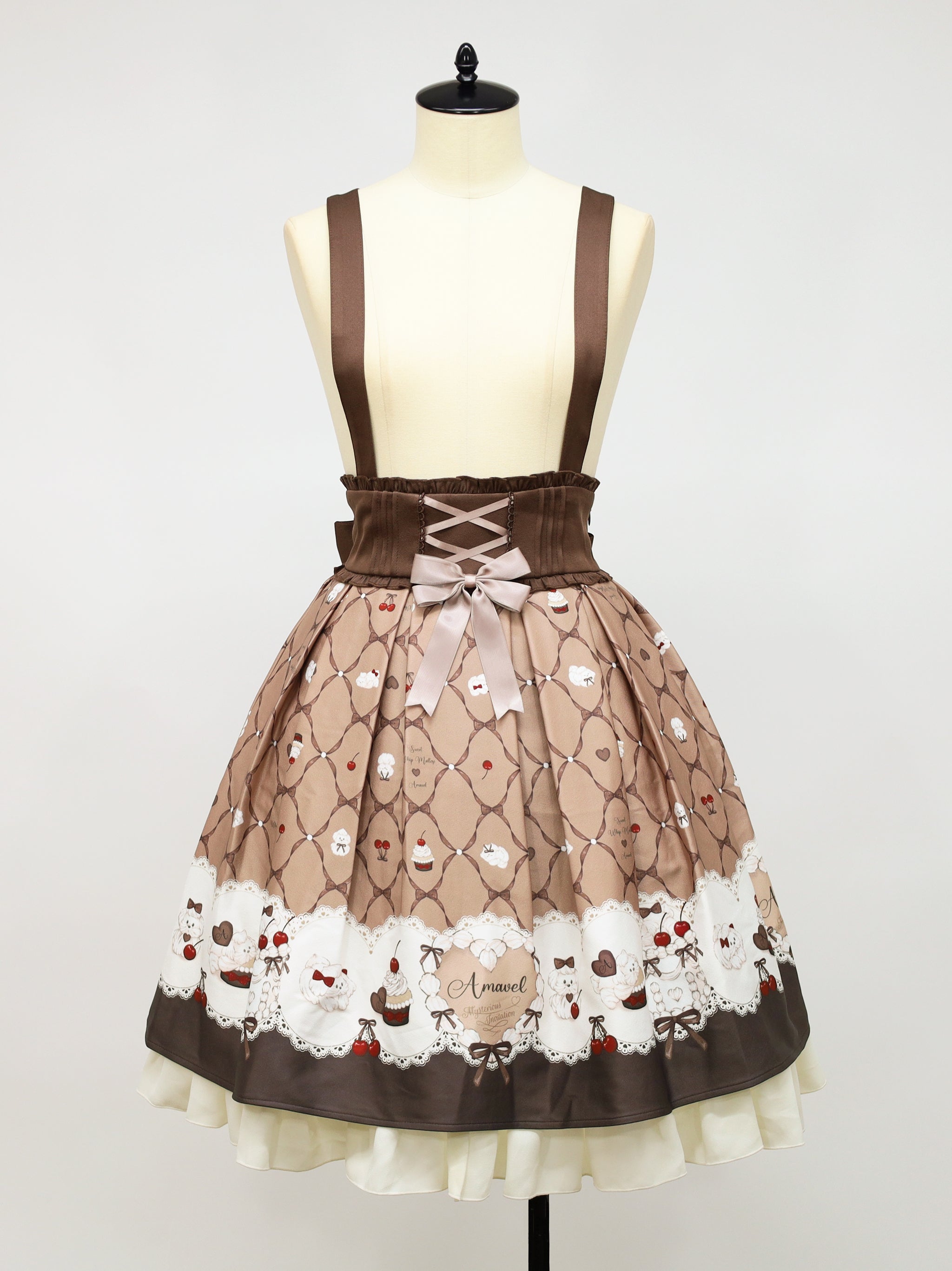 Sweet Whip プリントスカート ブラウン（Brown） FREE ｜Amavel（アマベル）公式サイト