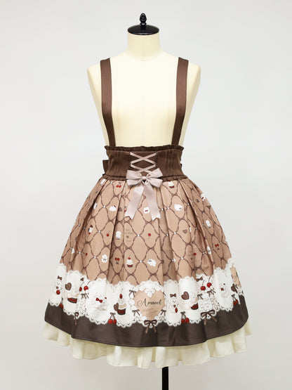 Sweet Whip プリントスカート ブラウン（Brown） FREE ｜Amavel（アマベル）公式サイト