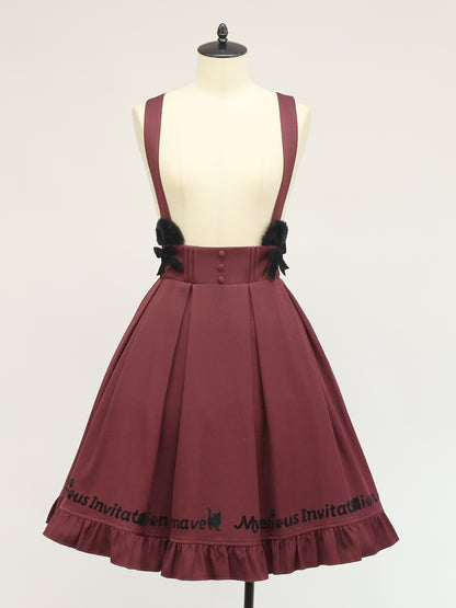 Mysterious Cat フロッキープリントスカート ボルドー（Bordeaux） FREE ｜Amavel（アマベル）公式サイト