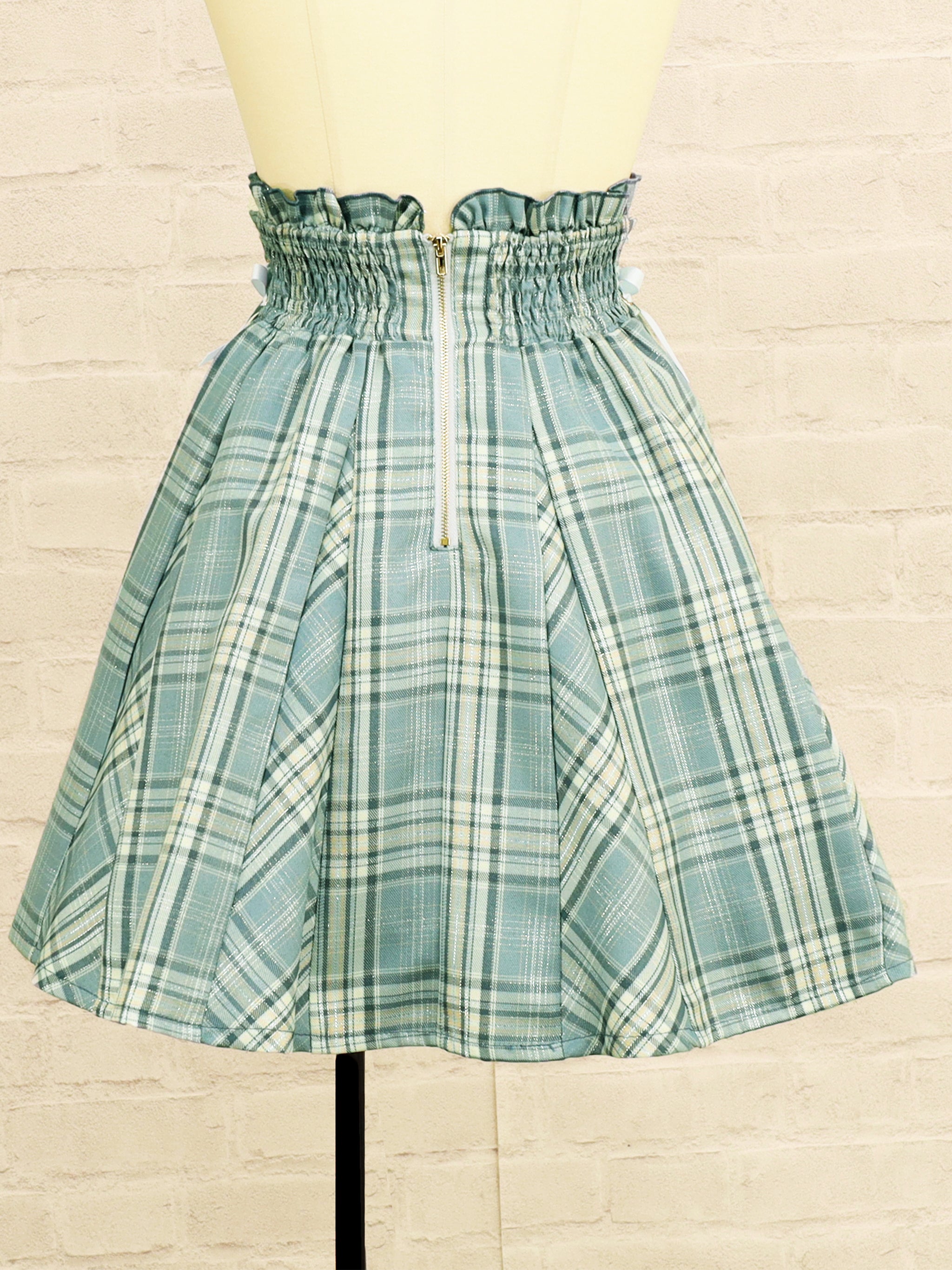 サイドレースアップはぎフレアチェックスカート ｜Amavel（アマベル）公式サイト