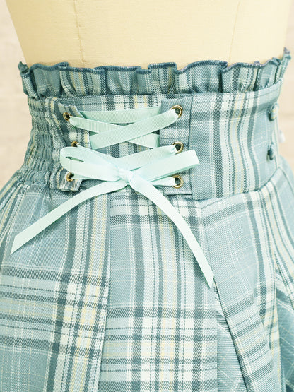 サイドレースアップはぎフレアチェックスカート ｜Amavel（アマベル）公式サイト