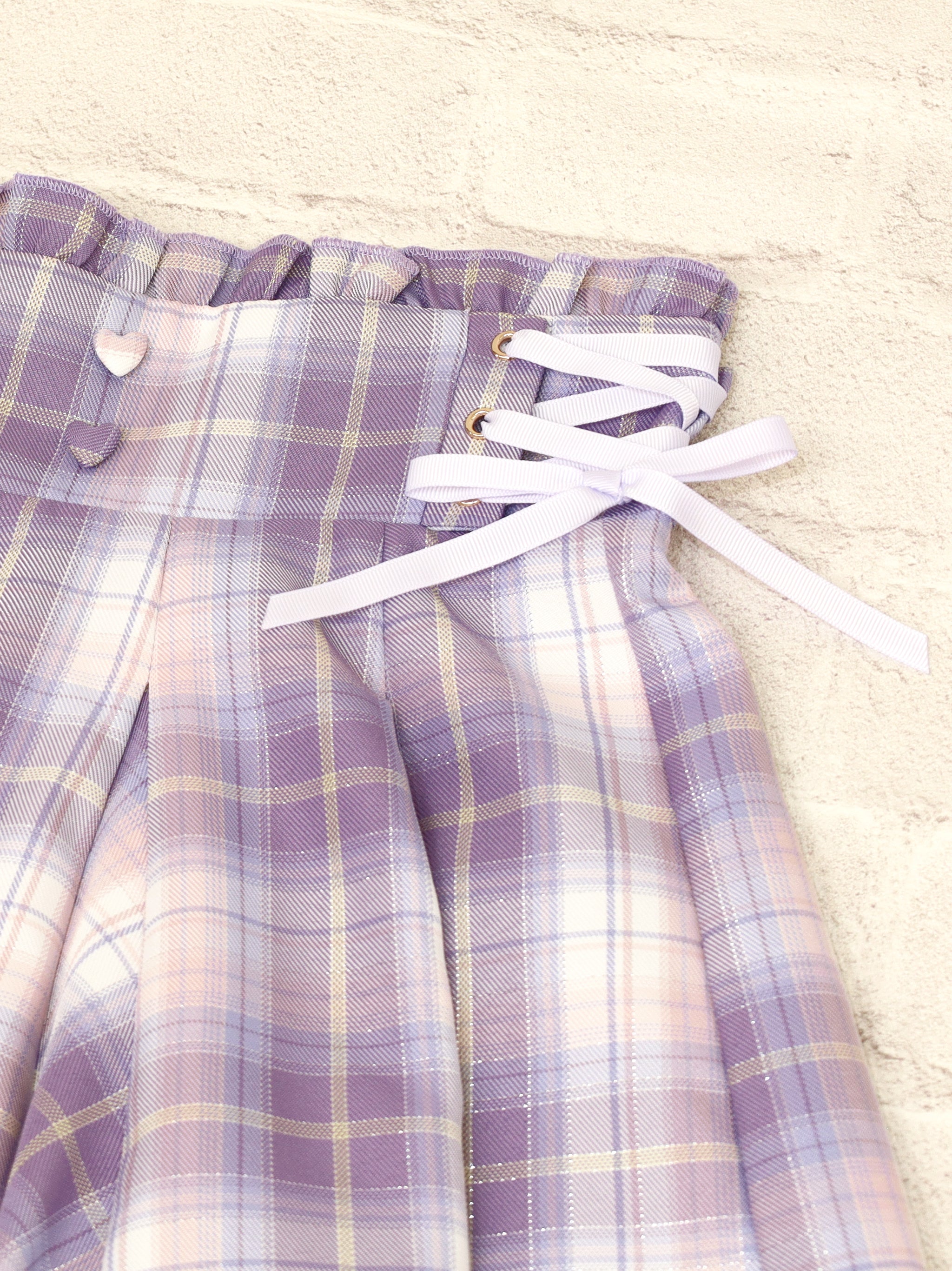 サイドレースアップはぎフレアチェックスカート ｜Amavel（アマベル）公式サイト