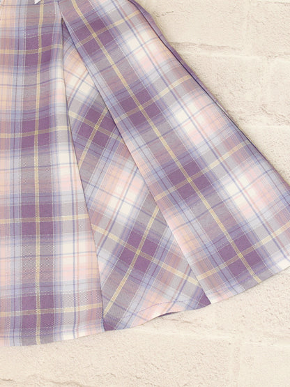 サイドレースアップはぎフレアチェックスカート ｜Amavel（アマベル）公式サイト