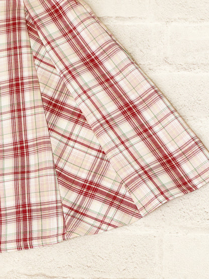 サイドレースアップはぎフレアチェックスカート ｜Amavel（アマベル）公式サイト