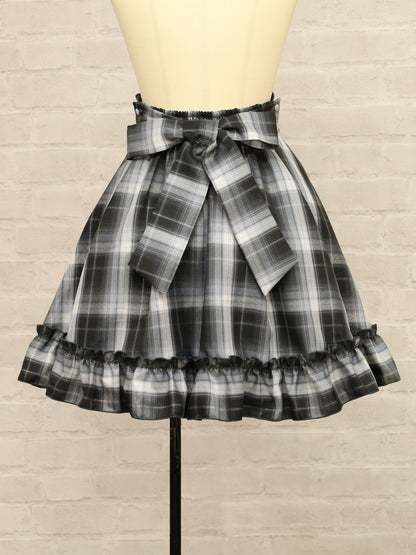 ファーポン付チェックフリルスカート ｜Amavel（アマベル）公式サイト