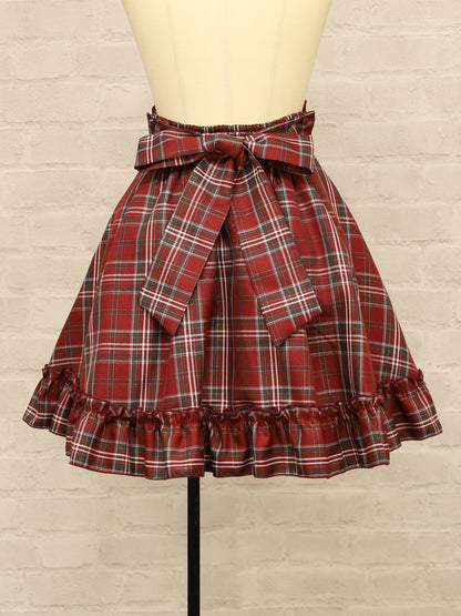 ファーポン付チェックフリルスカート ｜Amavel（アマベル）公式サイト