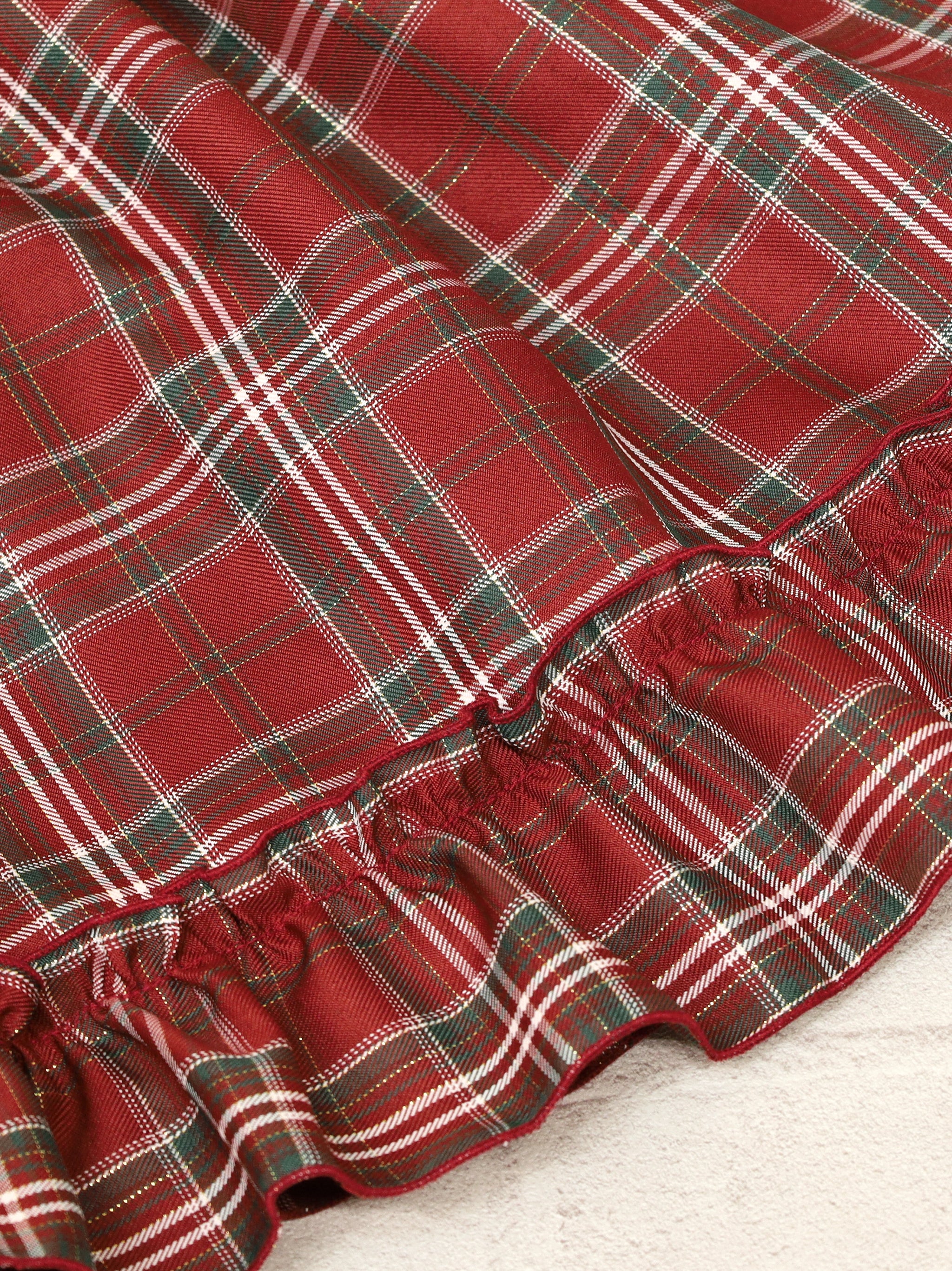 ファーポン付チェックフリルスカート ｜Amavel（アマベル）公式サイト