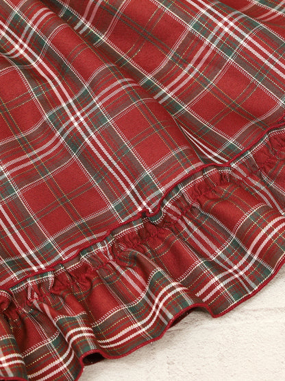 ファーポン付チェックフリルスカート ｜Amavel（アマベル）公式サイト