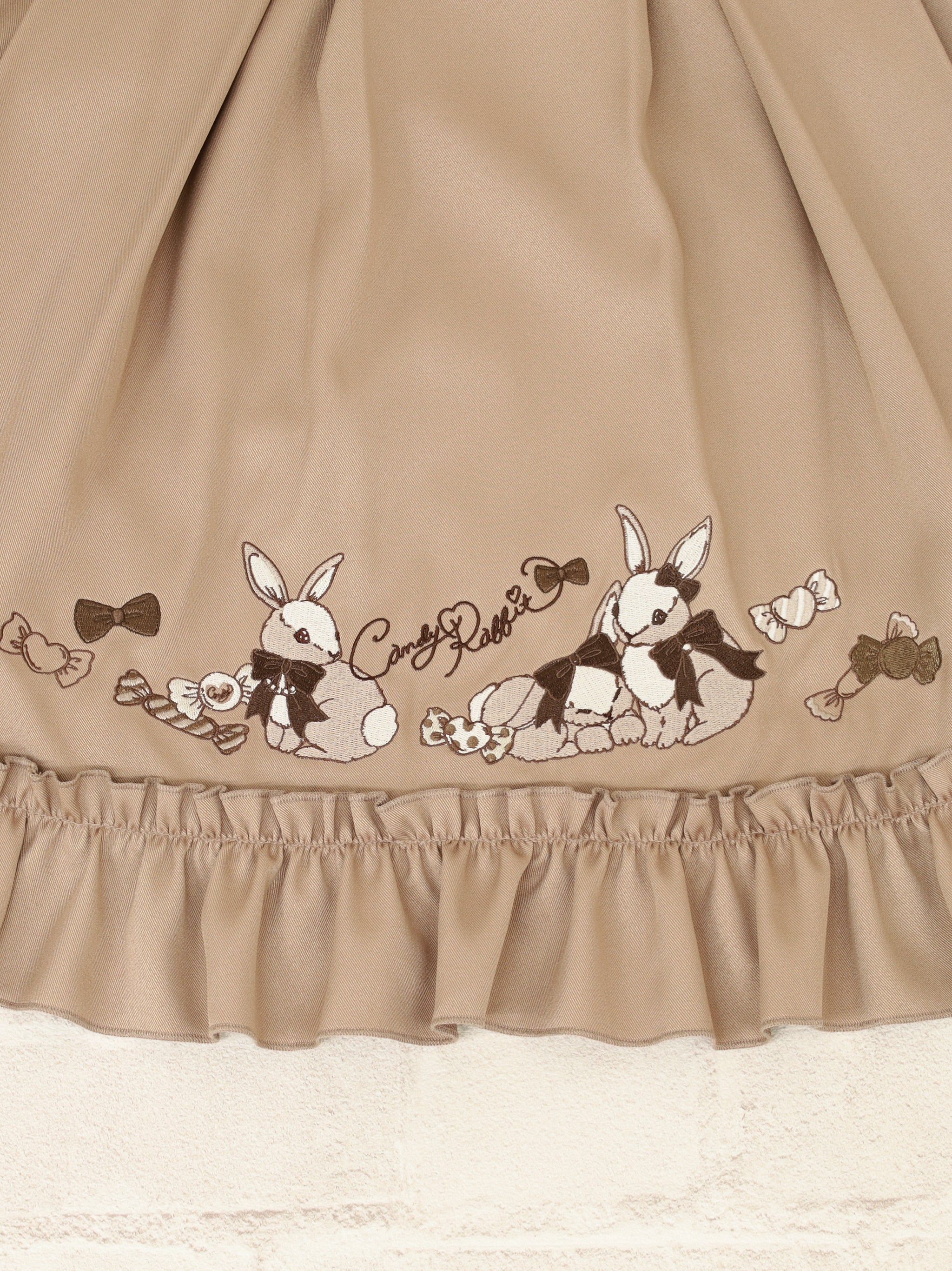 未使用品アマベル　ふわふわうさぎのリボンスカート　フリルブラウスセット　ブラック USED】ふわふわうさぎのリボンスカート | Amavel | ロリータ ゴスロリ