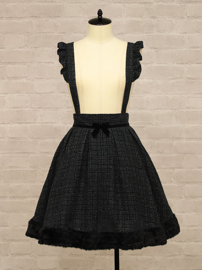 Étoile Tweed 裾ファースカート ブラック（Black） FREE ｜Amavel（アマベル）公式サイト