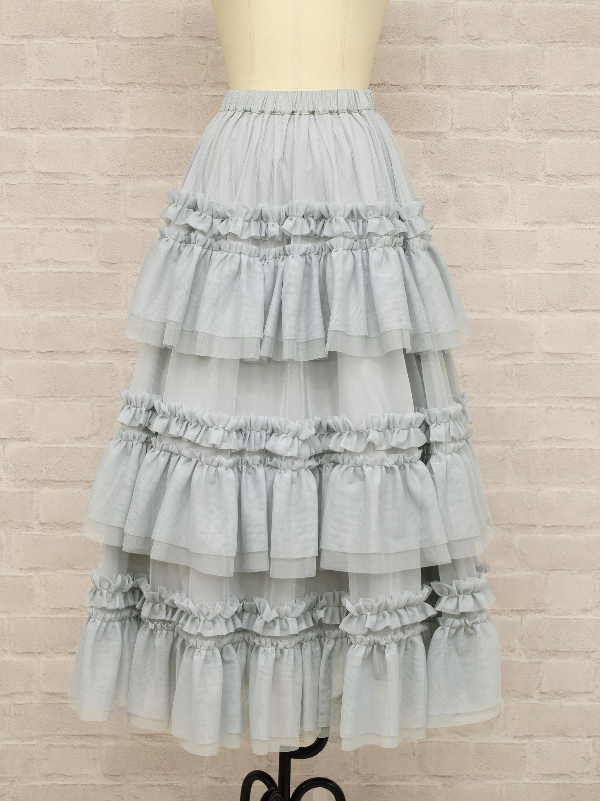 アウトレットセール対象】チュールティアードロングスカート – Amavel