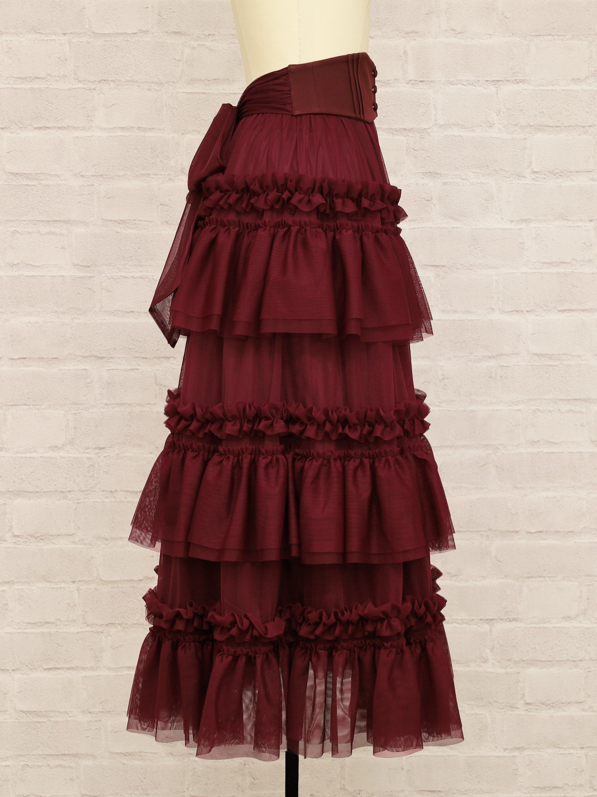 アウトレットセール対象】チュールティアードロングスカート – Amavel