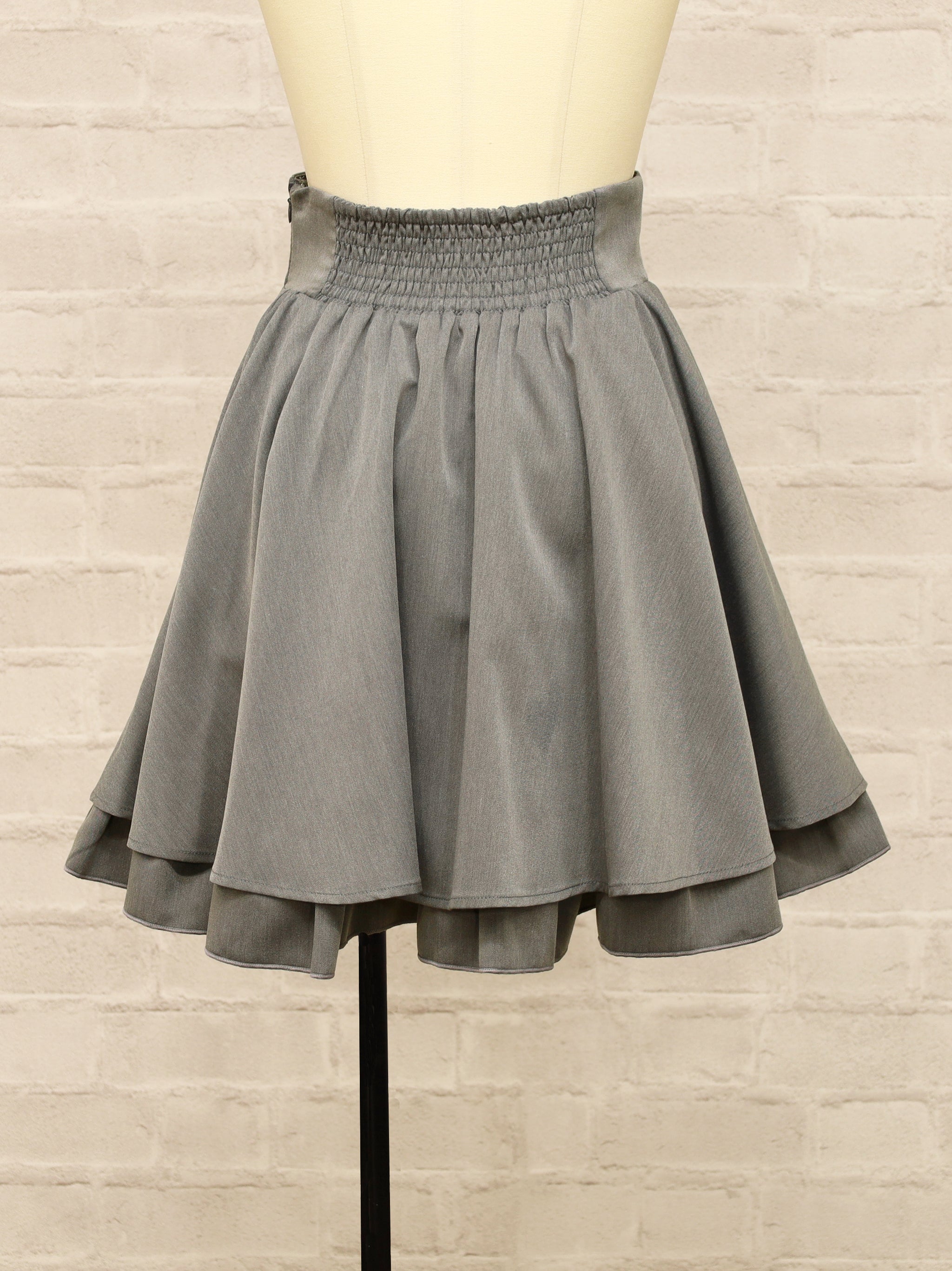 1596　mina perhonen sulka フレアスカート　グレー　38 1596 mina perhonen sulka フレアスカート グレー 38