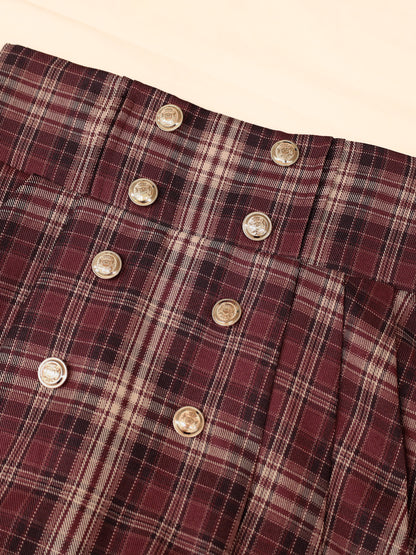 Nostalgic Check サイドプリーツマリンスカパン ｜Amavel（アマベル）公式サイト