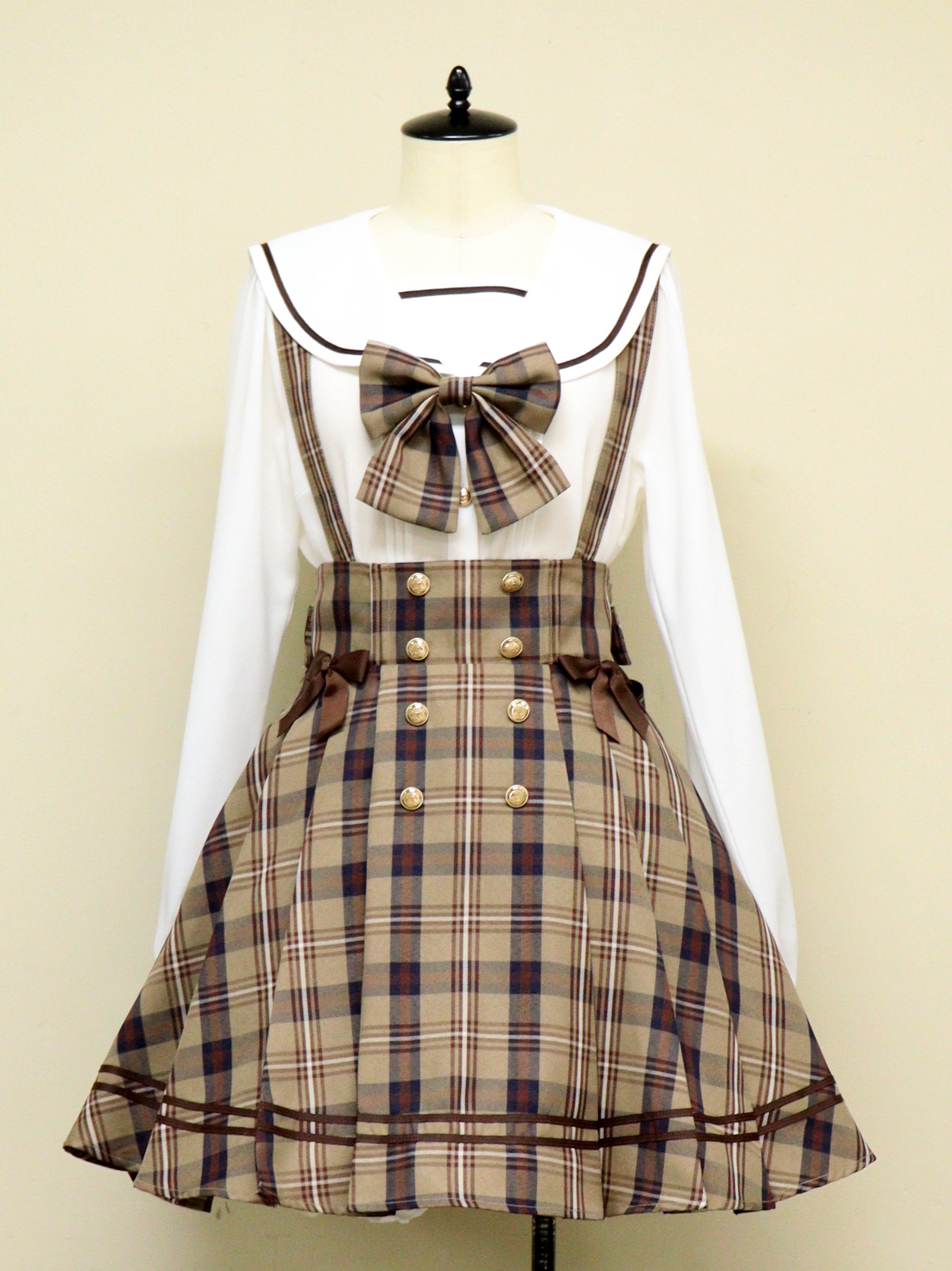 Nostalgic Check サイドプリーツマリンスカパン ベージュ（Beige） FREE ｜Amavel（アマベル）公式サイト