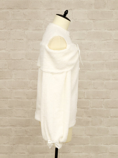 オープンショルダーリボンニットトップス ｜Amavel（アマベル）公式サイト