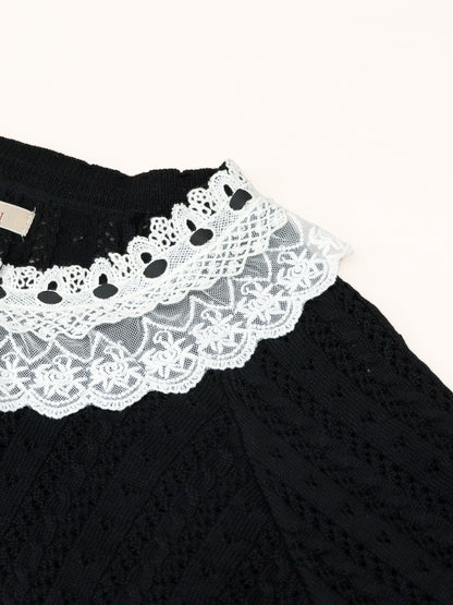 【アウトレットセール対象】ロマンティックレースすかし編みニットポンチョ ｜Amavel（アマベル）公式サイト