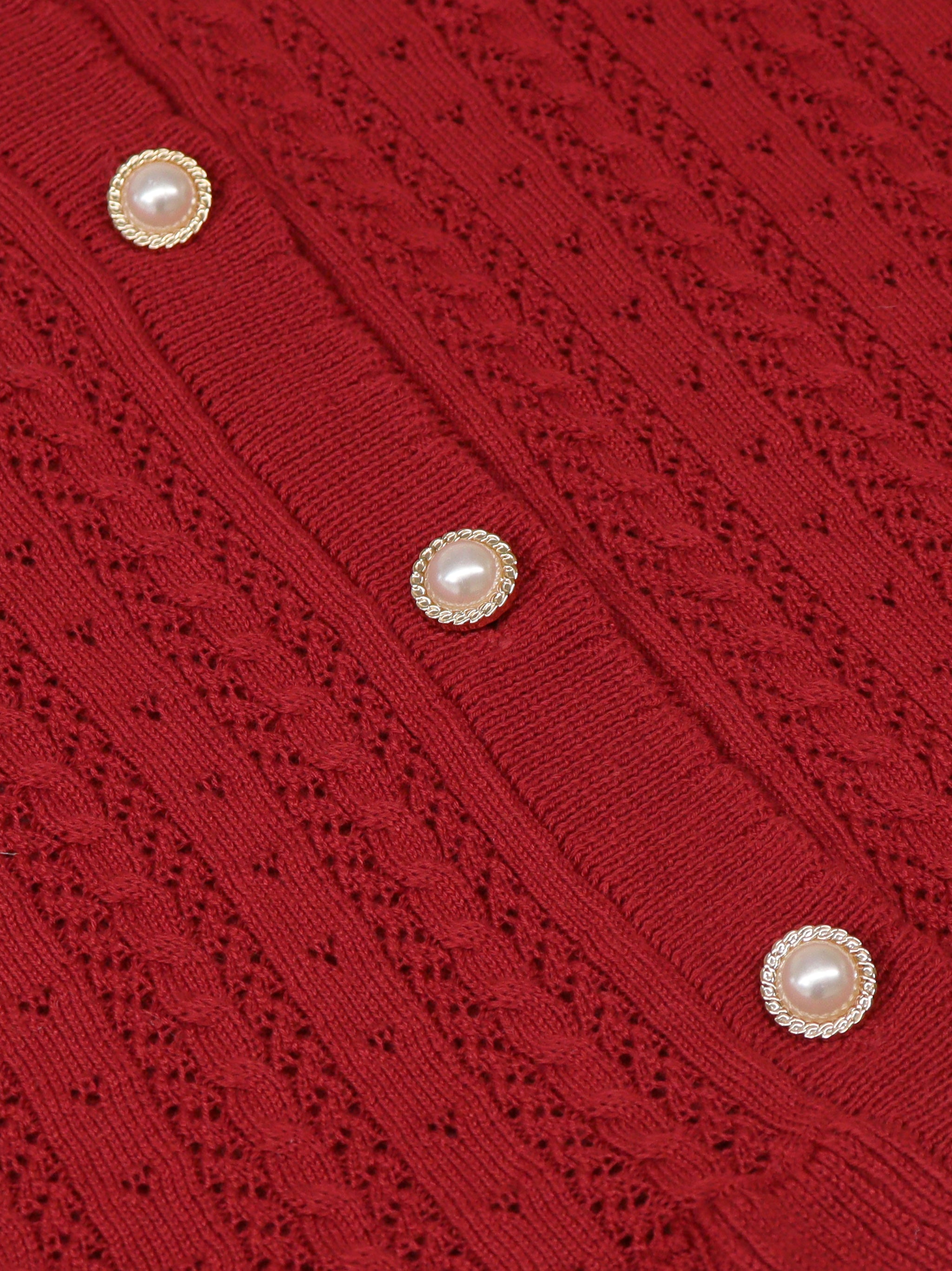 アウトレットセール対象】ロマンティックレースすかし編みニット