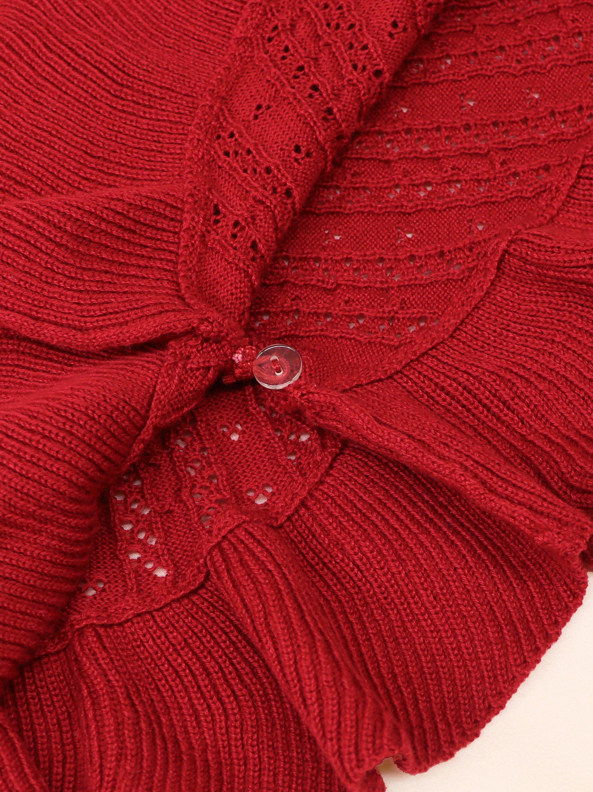 アウトレットセール対象】ロマンティックレースすかし編みニット