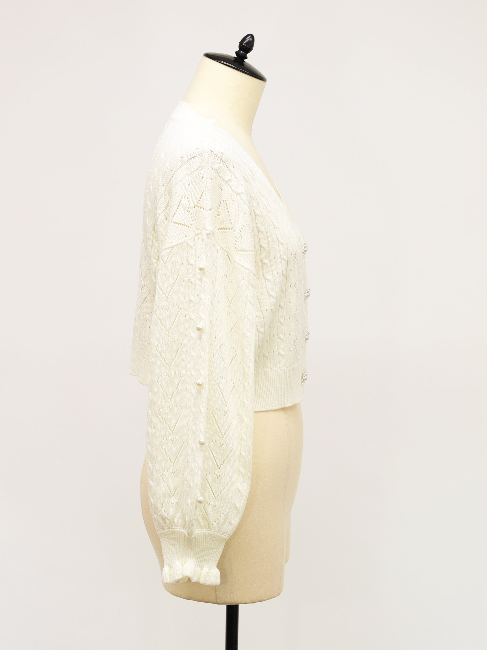 ハート透かしあみショートカーディガン ｜Amavel（アマベル）公式サイト