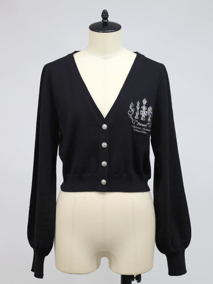 Royal checkmate Vネックカーディガン ブラック（Black） FREE ｜Amavel（アマベル）公式サイト