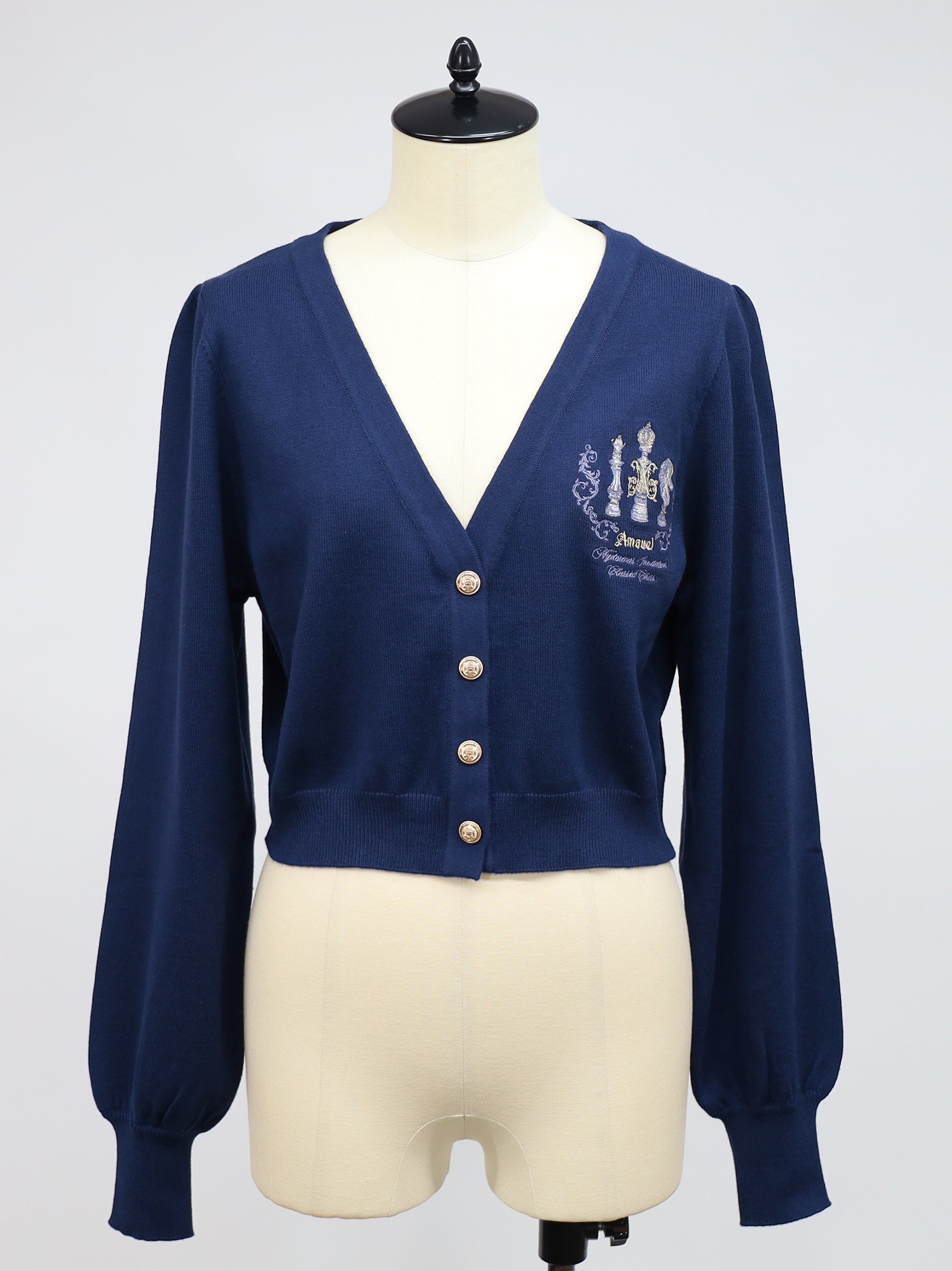 Royal checkmate Vネックカーディガン ネイビー（Navy） FREE ｜Amavel（アマベル）公式サイト