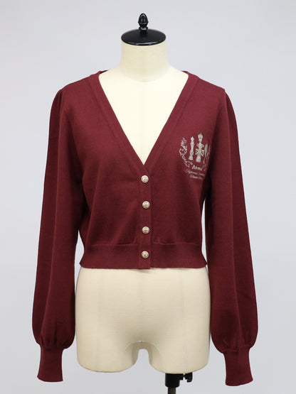 Royal checkmate Vネックカーディガン ボルドー（Bordeaux） FREE ｜Amavel（アマベル）公式サイト