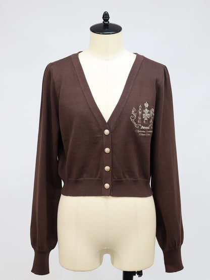 Royal checkmate Vネックカーディガン ブラウン（Brown） FREE ｜Amavel（アマベル）公式サイト