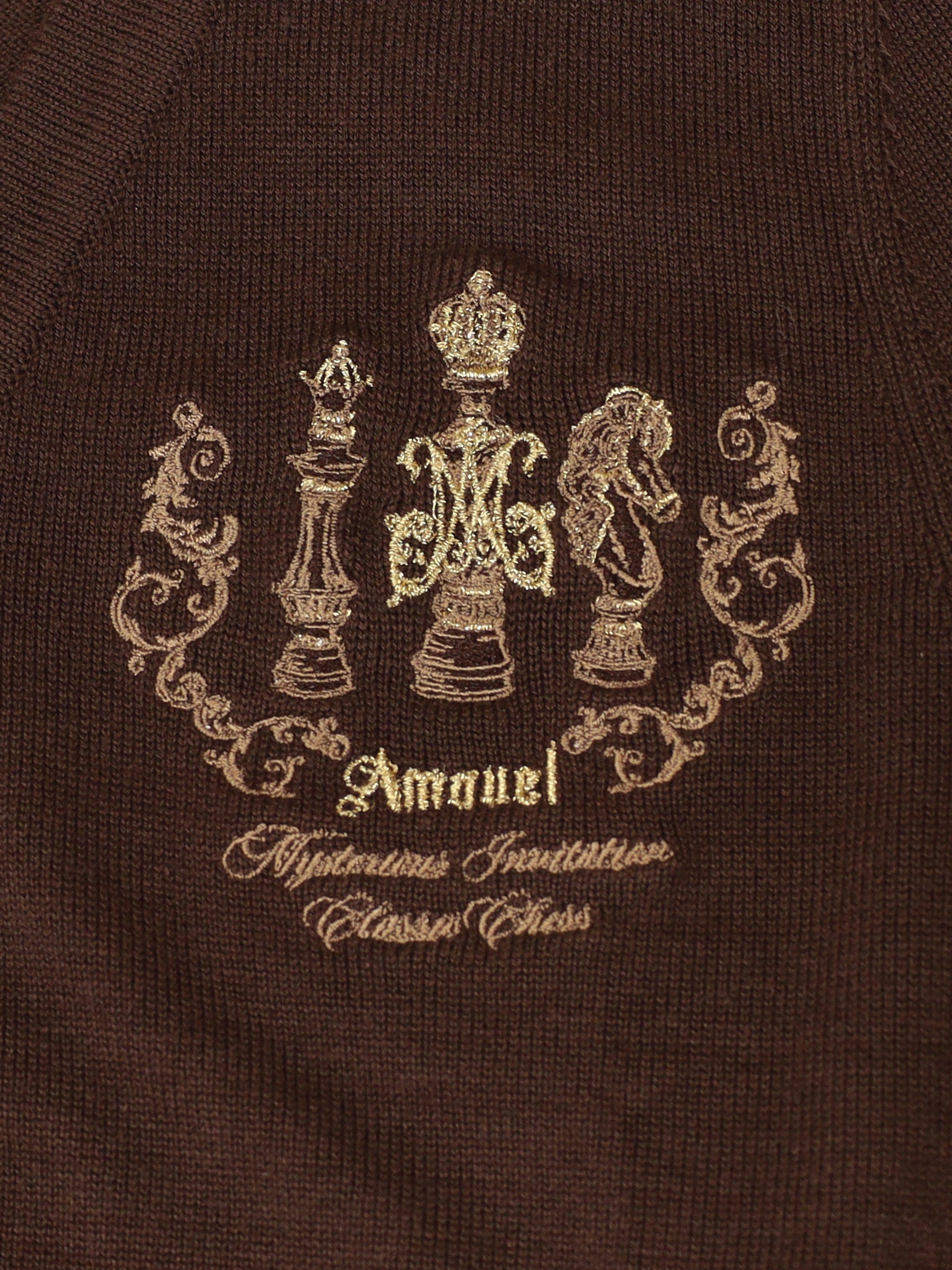 Royal checkmate Vネックカーディガン ｜Amavel（アマベル）公式サイト