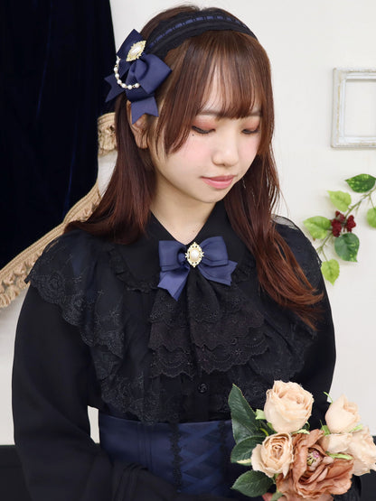 Rosette Doll ジャボリボンブローチ ネイビー（Navy） FREE ｜Amavel（アマベル）公式サイト