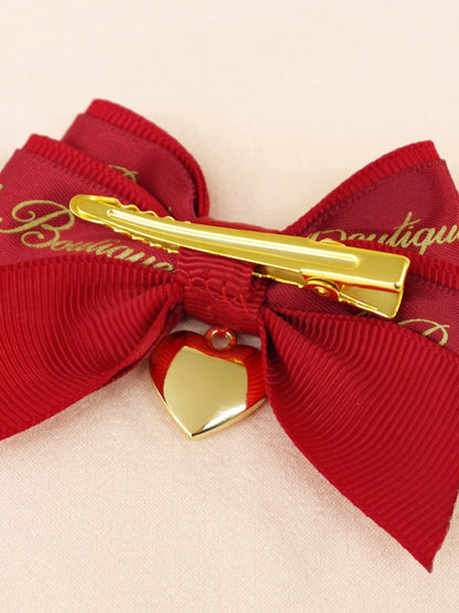 【メンバーズセール対象】ハートチャーム付ダブルリボンミニクリップ ｜Amavel（アマベル）公式サイト