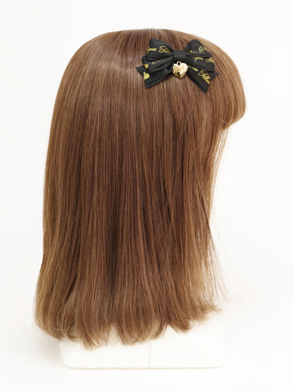 【メンバーズセール対象】ハートチャーム付ダブルリボンミニクリップ ｜Amavel（アマベル）公式サイト