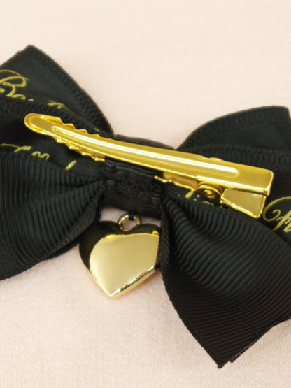 【メンバーズセール対象】ハートチャーム付ダブルリボンミニクリップ ｜Amavel（アマベル）公式サイト