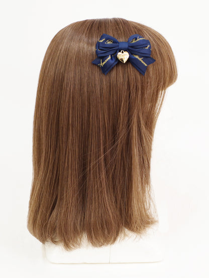 【メンバーズセール対象】ハートチャーム付ダブルリボンミニクリップ ｜Amavel（アマベル）公式サイト