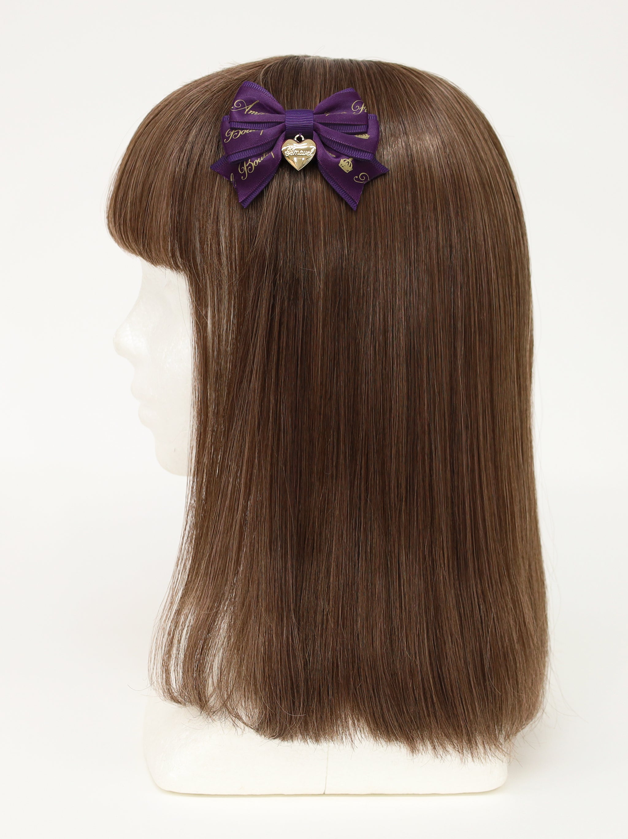 ハートチャーム付ダブルリボンミニクリップ ｜Amavel（アマベル）公式サイト