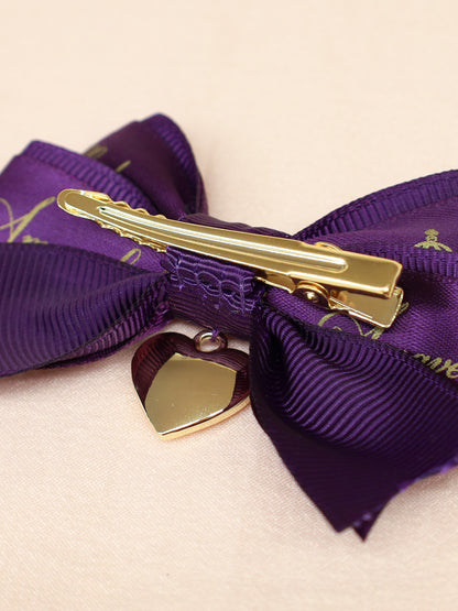 【メンバーズセール対象】ハートチャーム付ダブルリボンミニクリップ ｜Amavel（アマベル）公式サイト