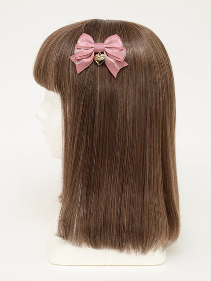 【メンバーズセール対象】ハートチャーム付ダブルリボンミニクリップ ｜Amavel（アマベル）公式サイト